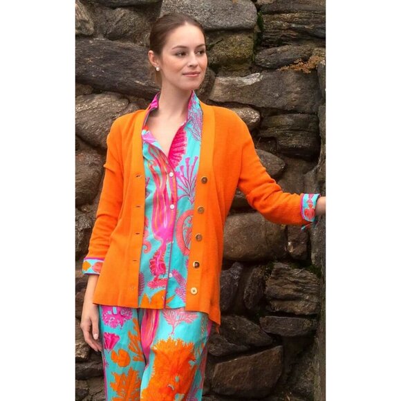 Gretchen Scott Designs Orange Cardigan - Picture 4 of 5